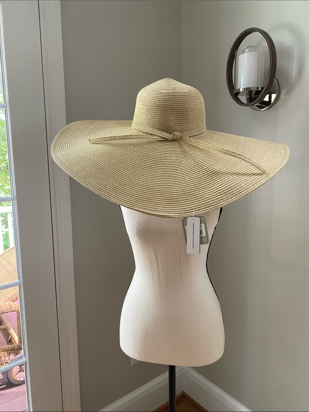 NWT San Diego Hat Company paper Wide brim floppy sun hat SPF 50+ beach